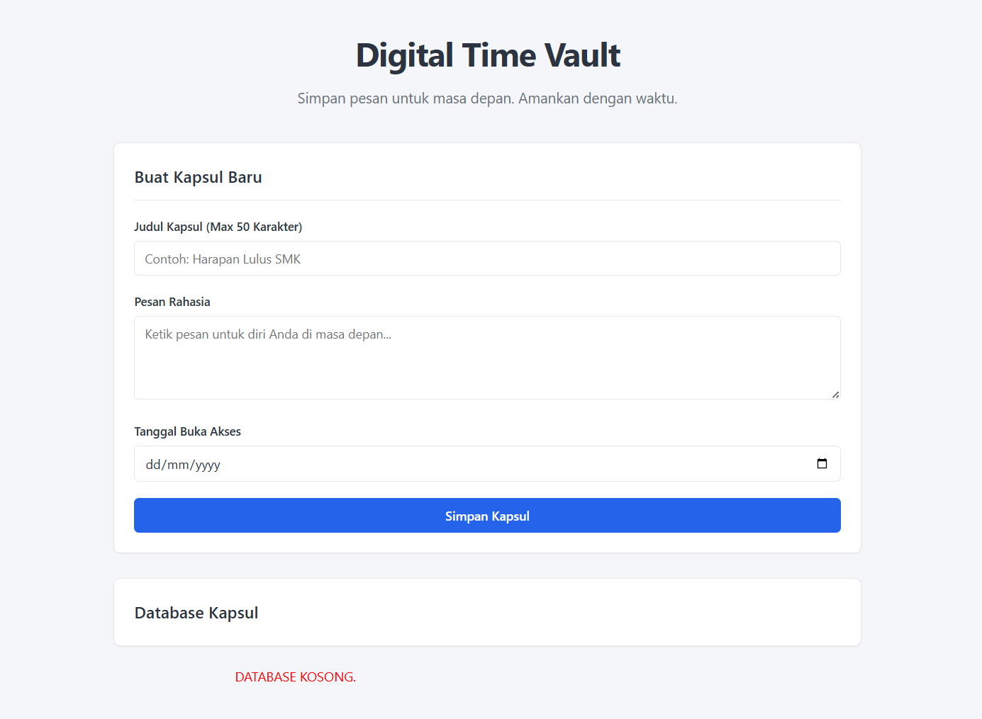 Digital Time Vault